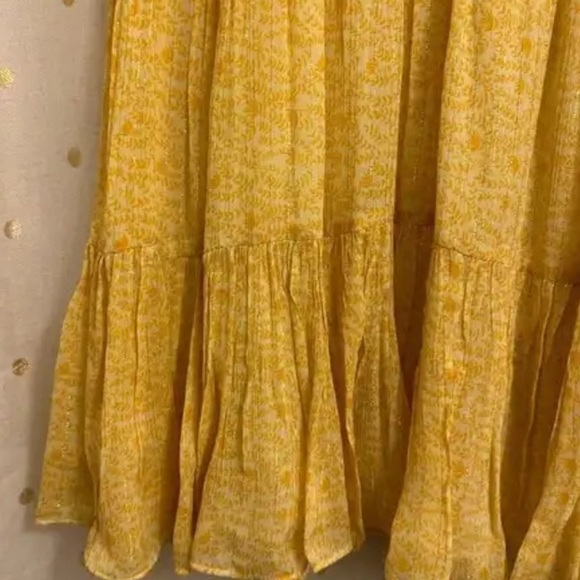 ZARA bohemian crochet light yellow dress size small - Picture 11 of 15
